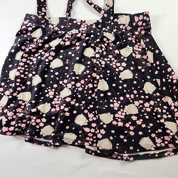 Hot Topic Pusheen Cherry Blossoms Velvet Suspender Skirt Juniors 2XL Sanrio - Picture 5 of 10